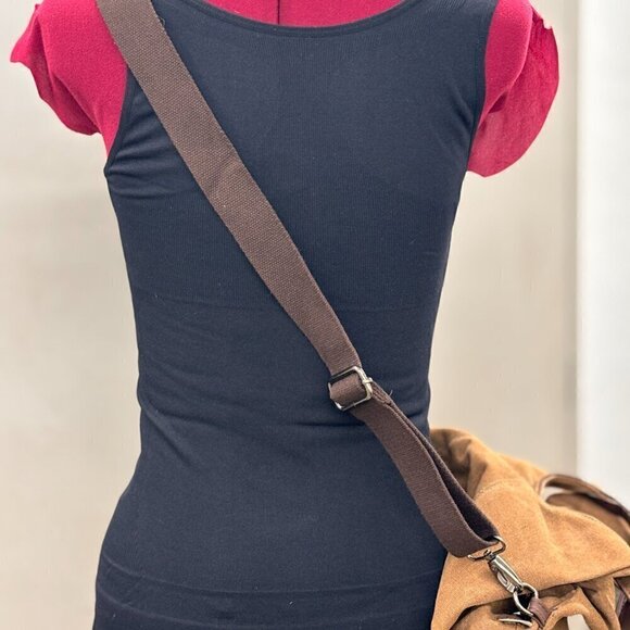 KVKY Women Canvas Tote Handbag Vintage Shoulder Crossbody Bag Tan - Picture 3 of 7